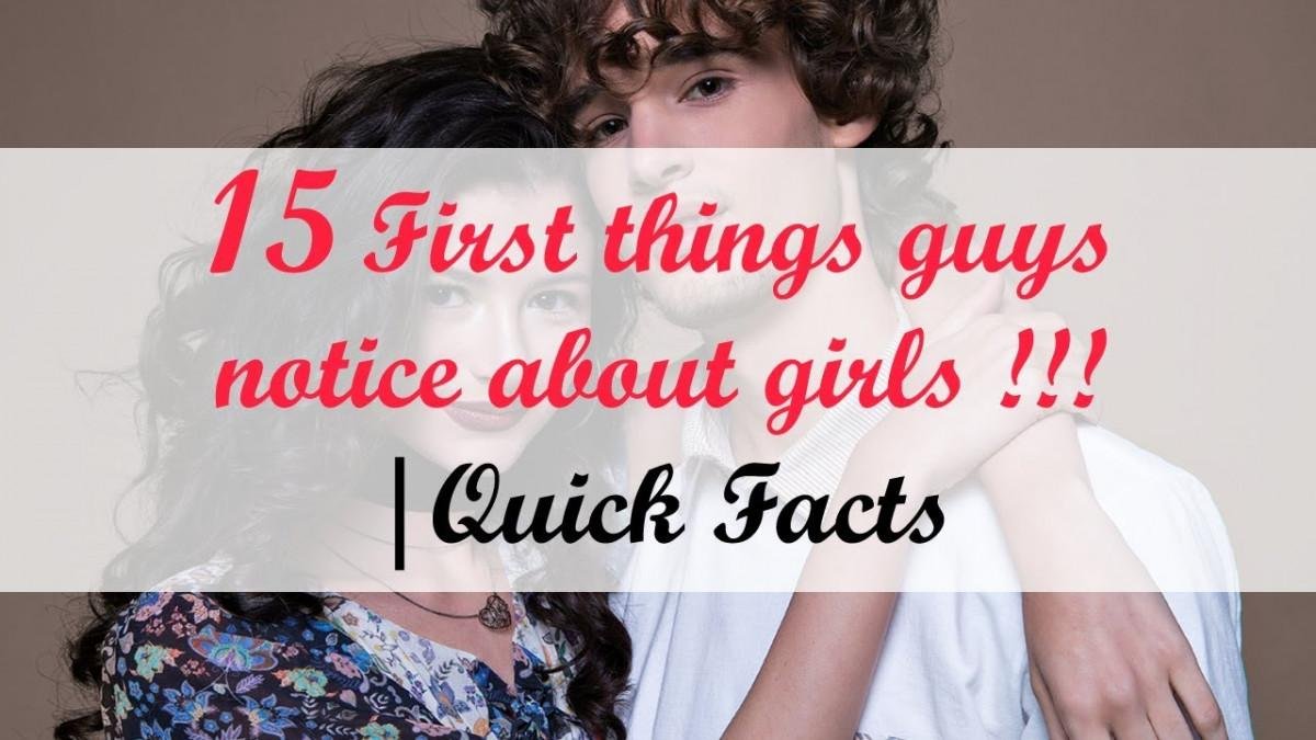 What do Guys Notice About Girls?